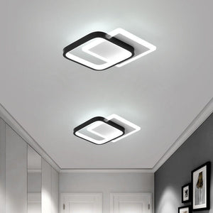 Rasmun Simple & Modern Corridor Aisle Light – Ceramic LED Ceiling Lamp with 3-Color Modes | Surface or Concealed Mount Options