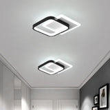 Rasmun Simple & Modern Corridor Aisle Light – Ceramic LED Ceiling Lamp with 3-Color Modes | Surface or Concealed Mount Options