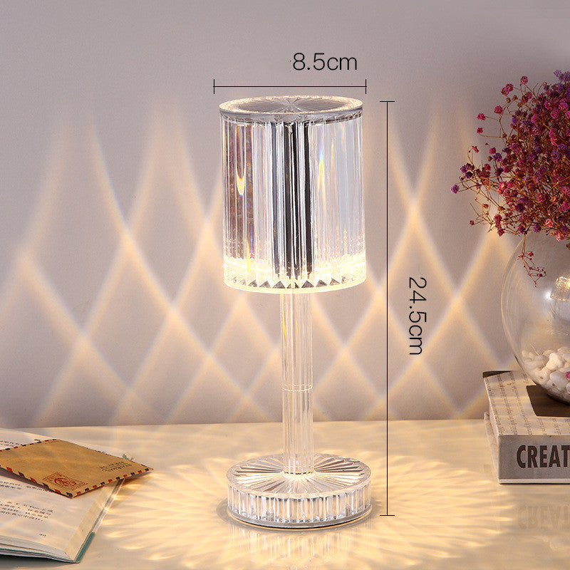 Rasmun Crystal Table Lamp – 3-Way Dimmable Touch Control LED Night Light, Elegant Diamond Design for Home, Bedroom & Hotel Decor