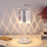 Rasmun Crystal Table Lamp – 3-Way Dimmable Touch Control LED Night Light, Elegant Diamond Design for Home, Bedroom & Hotel Decor