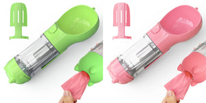 Rasmun Portable Pet Water Bottle with Food Box & Garbage Bag