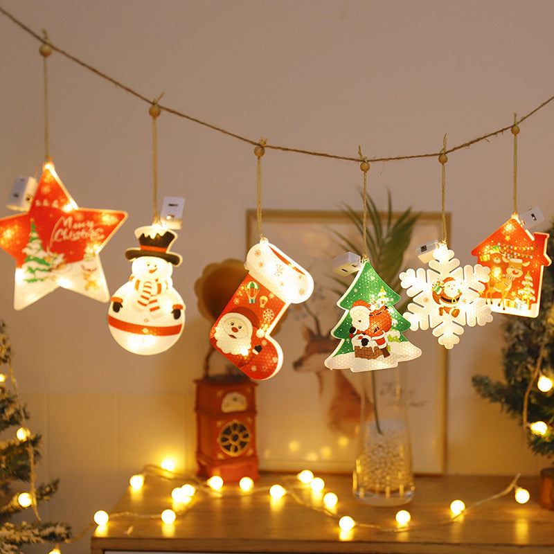 Rasmun Fairy Lights LED Star Snowflake Curtain String Lights
