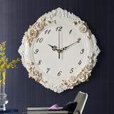 Rasmun European Style Wall Clock – 12-Inch Resin Art Clock for Living Room, Office, Bedroom, and Home Decor