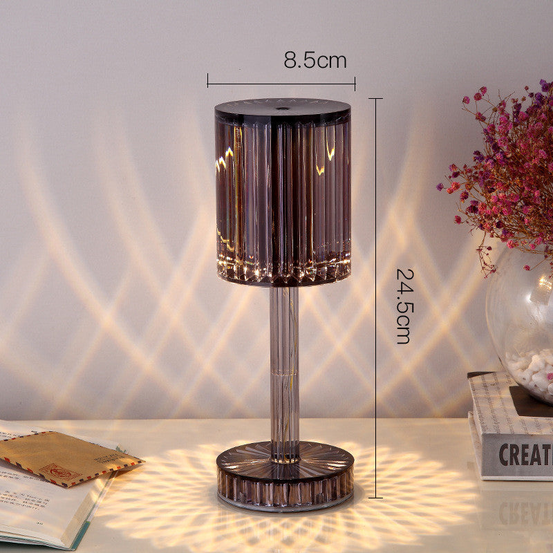 Rasmun Crystal Table Lamp – 3-Way Dimmable Touch Control LED Night Light, Elegant Diamond Design for Home, Bedroom & Hotel Decor