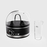 Rasmun Mini Plug-in Steam Egg Boiler – 7-Egg Cooker with Stainless Steel Plate, Overheat Protection & Adjustable Hardness
