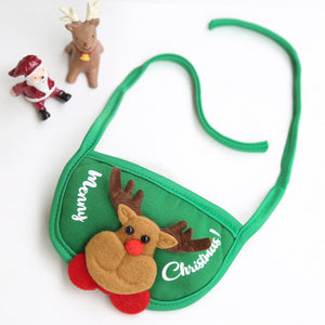 Rasmun Pet Christmas Hat & Saliva Towel Bib – Cute Festive Pet Outfit