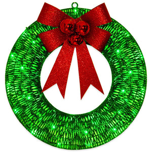 Rasmun 50CM Luminous Christmas Garland Wreath – Warm LED Lights
