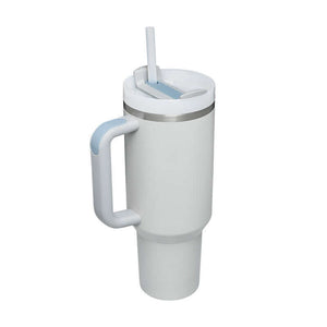 Rasmun 40 Oz Insulated Tumbler with Handle & Straw – Spill Proof