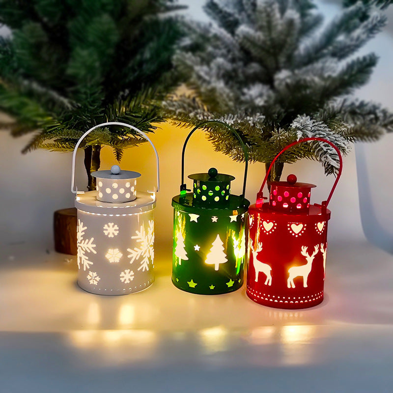 Rasmun Christmas LED Candle Lantern – Nordic Style Electronic Candle Light for Festive Holiday Decor, Tabletop Centerpiece, Home Decoration