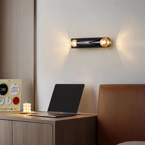 Rasmun Light Luxury Wall Lamp – Modern Copper Warm Light Fixture for Living Room, Bedroom, or Hallway | Minimalist Elegant Design