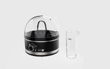 Rasmun Mini Plug-in Steam Egg Boiler – 7-Egg Cooker with Stainless Steel Plate, Overheat Protection & Adjustable Hardness