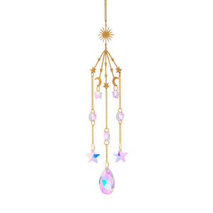 Rasmun Galaxy Crystal Sun Catcher – Sparkling Lighting Wind Chime Pendant for Home
