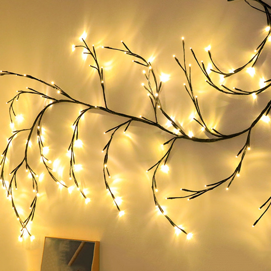 Rasmun LED Vine Garland Lights – 8FT Flexible DIY Willow Branch Light for Wall, Room, Wedding, Party & Holiday Decor