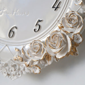 Rasmun European Style Wall Clock – 12-Inch Resin Art Clock for Living Room, Office, Bedroom, and Home Decor