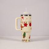 Rasmun 1200ml Insulated Stainless Steel Tumbler with Handle and Straw