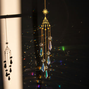 Rasmun Galaxy Crystal Sun Catcher – Sparkling Lighting Wind Chime Pendant for Home