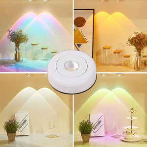 Rasmun Wireless LED Night Light – Battery-Powered Closet, Kitchen & Cabinet Lamp | Under-Furniture Stick-On Wall Lamp | Portable & Shockproof