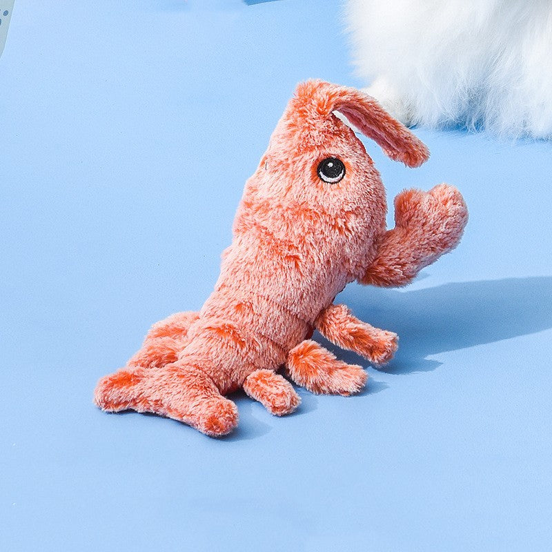 Rasmun Electric Jumping Shrimp Cat | USB Plush Lobster