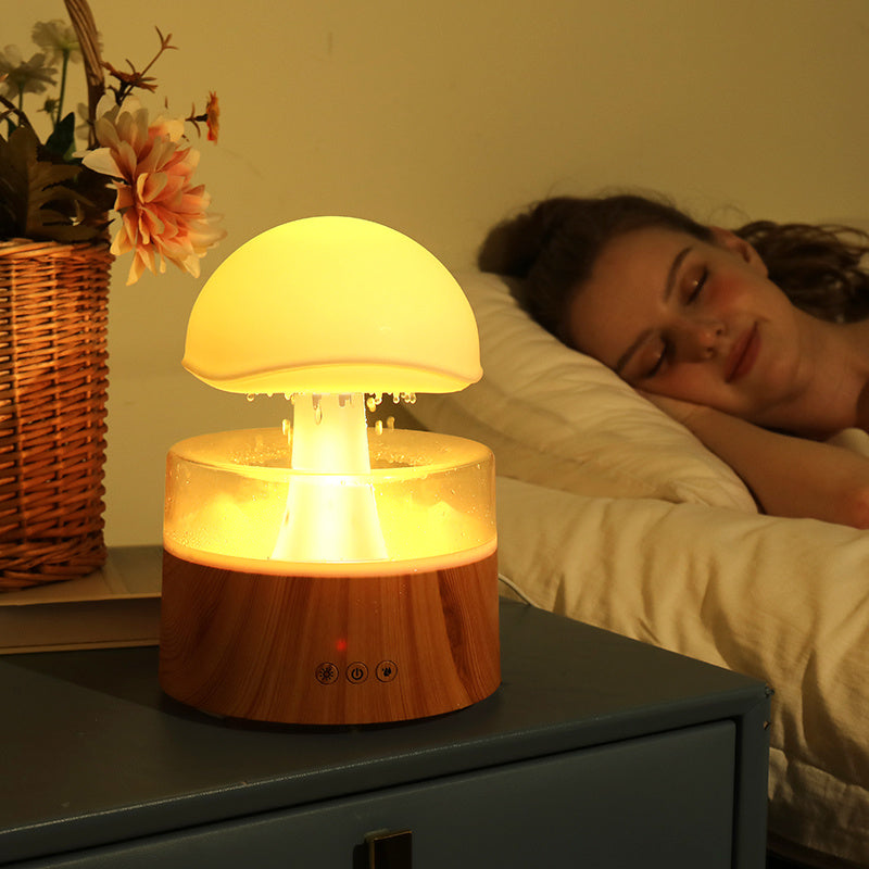 Rasmun New Rain Cloud Humidifier – 500ml Ultrasonic Aroma Diffuser, 7-Color LED, Essential Oils, Relaxing Raindrop Sound