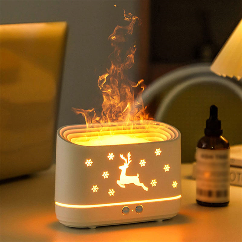 Rasmun Elk Flame Humidifier Diffuser – Quiet Aromatherapy Lamp