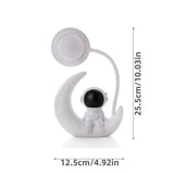 Rasmun Moon Astronaut Nightlight – LED Desk Lamp for Bedroom, Soft Light USB-Powered Night Lamp Gift for Kids & Adults