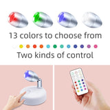 Rasmun Wireless RGB LED Cabinet Spot Light – Remote Control, Adjustable Angle, Battery Powered for Home & Display Lighting