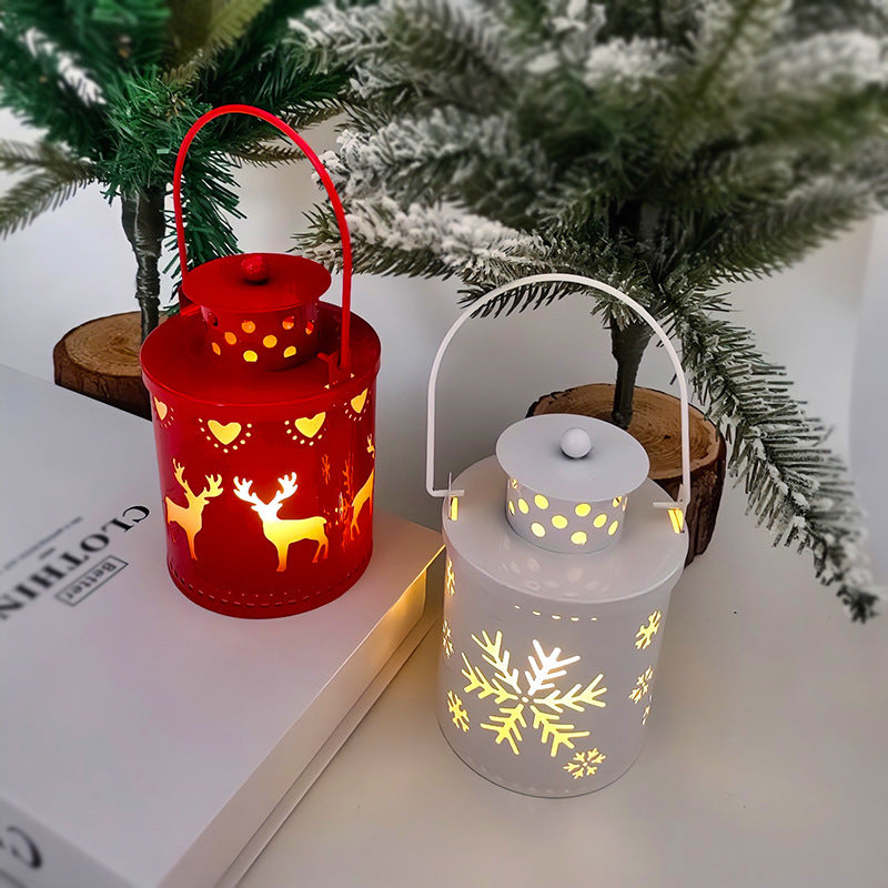 Rasmun Christmas LED Candle Lantern – Nordic Style Electronic Candle Light for Festive Holiday Decor, Tabletop Centerpiece, Home Decoration