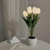 Rasmun LED Tulip Flower Night Light – Artificial Flowerpot Table Lamp for Home, Bedroom & Gift Decoration