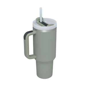 Rasmun 40 Oz Insulated Tumbler with Handle & Straw – Spill Proof