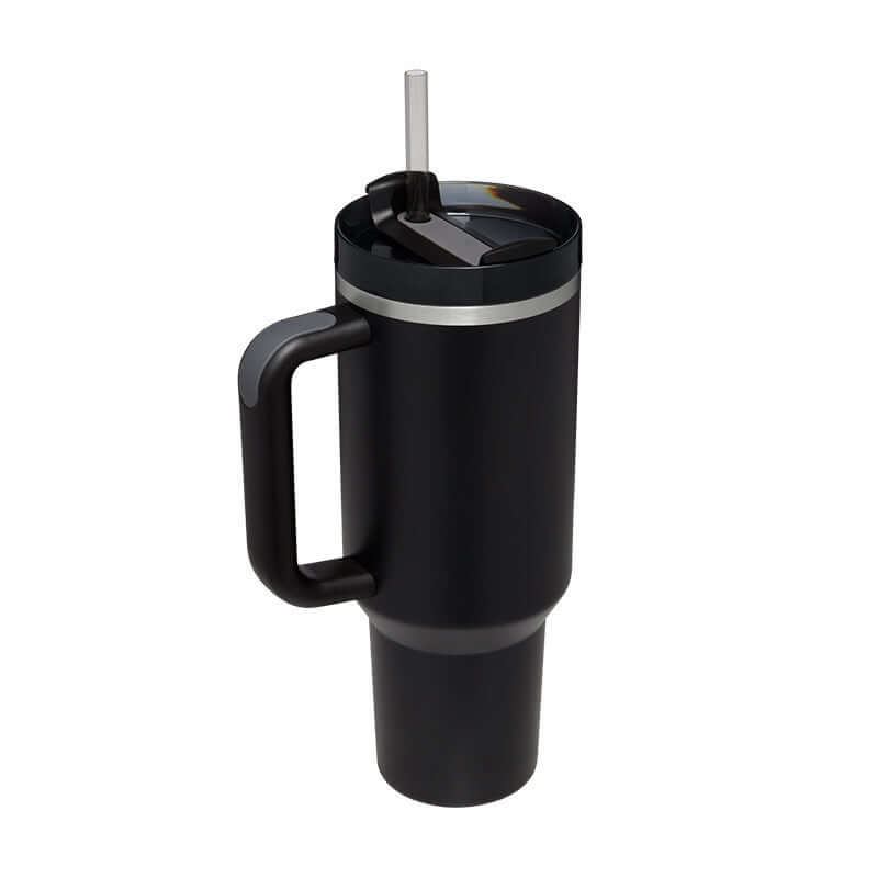 Rasmun 40 Oz Insulated Tumbler with Handle & Straw – Spill Proof