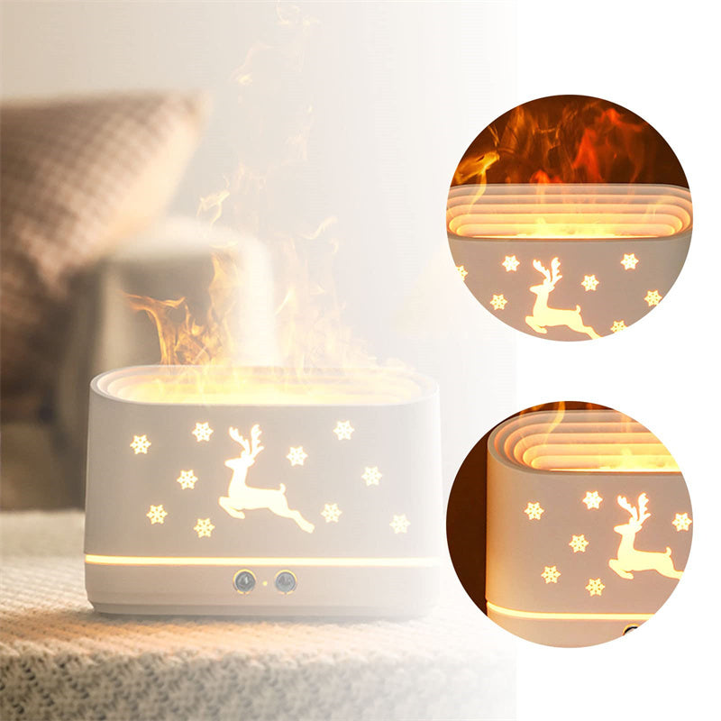 Rasmun Elk Flame Humidifier Diffuser – Quiet Aromatherapy Lamp