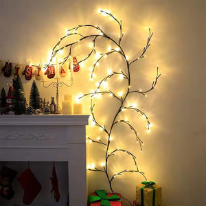 Rasmun LED Vine Garland Lights – 8FT Flexible DIY Willow Branch Light for Wall, Room, Wedding, Party & Holiday Decor