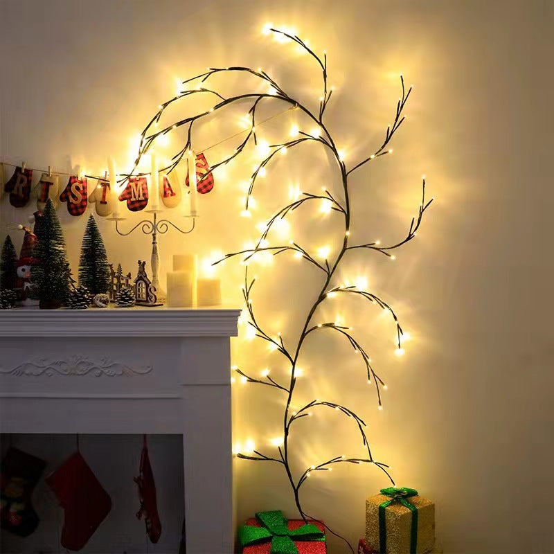 Rasmun LED Vine Garland Lights – 8FT Flexible DIY Willow Branch Light for Wall, Room, Wedding, Party & Holiday Decor