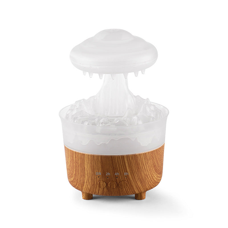 Rasmun Rain Cloud Night Light Humidifier – 7-Color LED, Essential Oil Diffuser, Relaxing Raindrop Sound, Aromatherapy for Home & Sleep