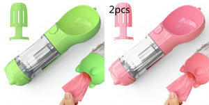 Rasmun Portable Pet Water Bottle with Food Box & Garbage Bag