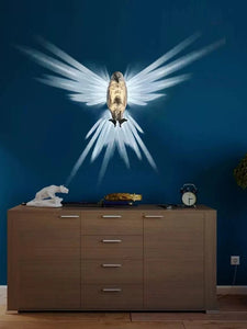 Rasmun Modern Bird Wall Lamp – 3D Owl & Eagle Projector Sconce Light | Unique Animal-Shaped Resin Home Decor Accent for Bedroom, Living Room & Gifts