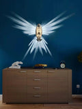 Rasmun Modern Bird Wall Lamp – 3D Owl & Eagle Projector Sconce Light | Unique Animal-Shaped Resin Home Decor Accent for Bedroom, Living Room & Gifts