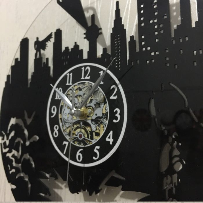 Rasmun Acrylic Vinyl Wall Clock – 12" Round Decorative Silent Clock for Bedroom, Living Room, Study, or Kitchen – Fun Cartoon Style