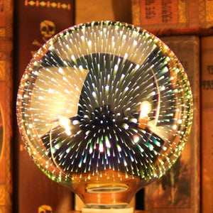 Rasmun 3D Fireworks LED Light Bulb – E27 Decorative Glass Christmas Light for Home, Tree & Holiday Décor – Multiple Festive Shapes
