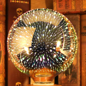 Rasmun 3D Fireworks LED Light Bulb – E27 Decorative Glass Christmas Light for Home, Tree & Holiday Décor – Multiple Festive Shapes