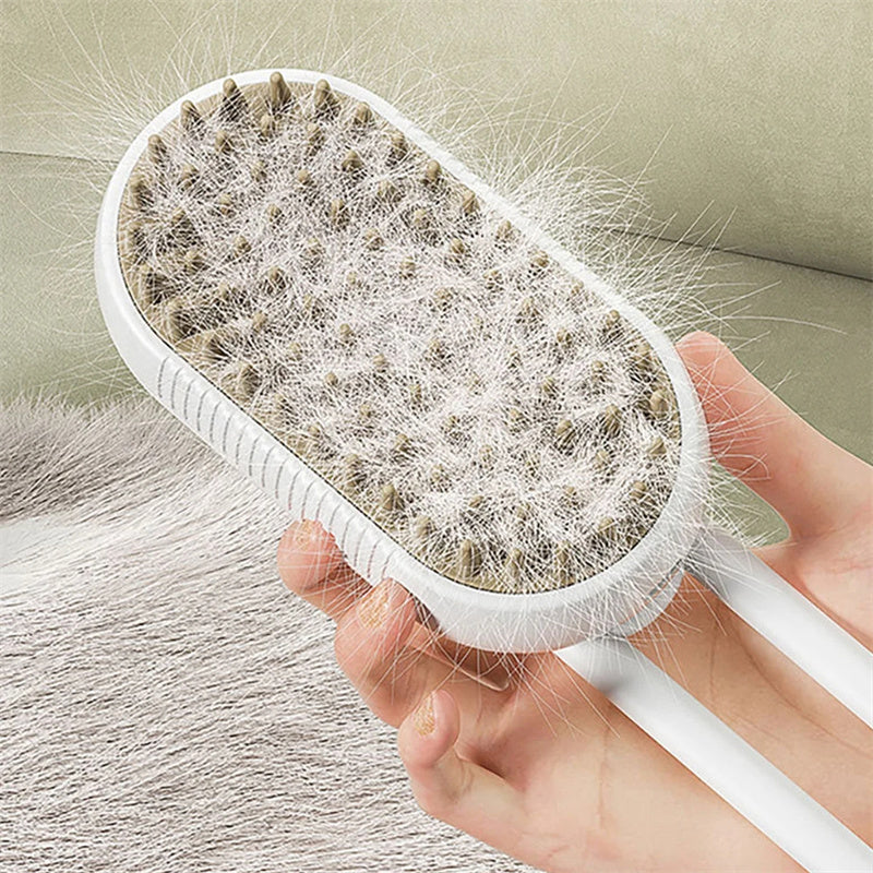Rasmun 3-in-1 Cat & Dog Steam Brush | Electric Grooming Comb