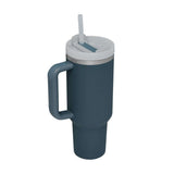 Rasmun 40 Oz Insulated Tumbler with Handle & Straw – Spill Proof