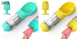 Rasmun Portable Pet Water Bottle with Food Box & Garbage Bag